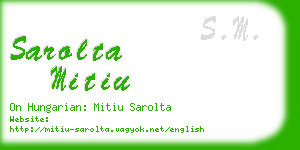 sarolta mitiu business card